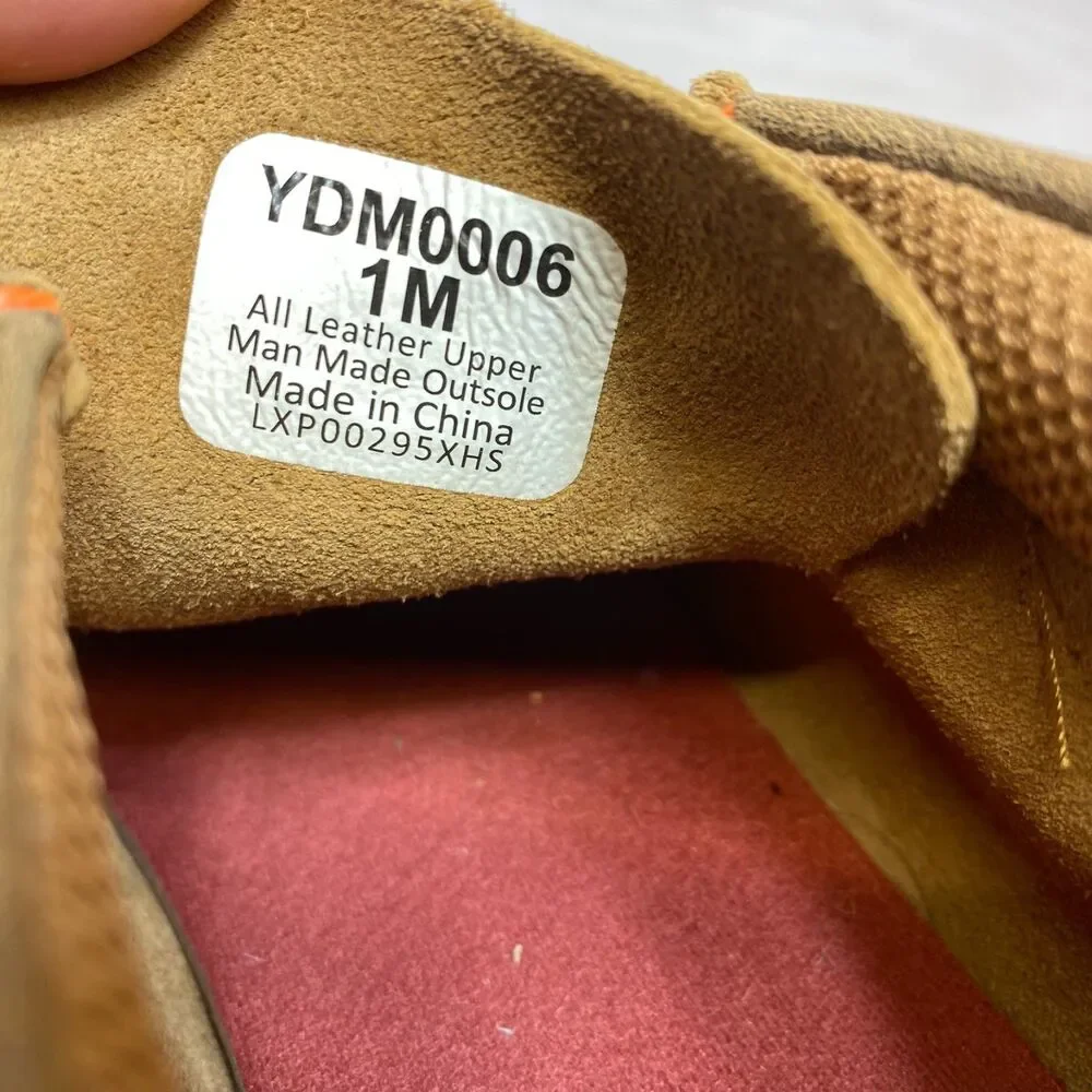 Twisted X Chukka Driving Mocs Kids 1M Orange Leather Moisture Wicking SD Footbed